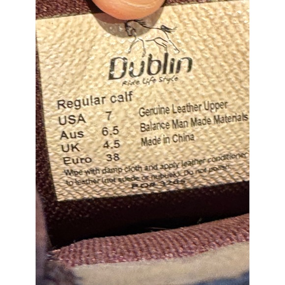 Dublin River Boots Womens 7 Brown Leather Waterproof Tall Country Equestrian - Picture 4 of 11